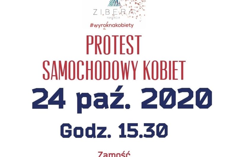 Protest samochodowy kobiet w Zamościu!